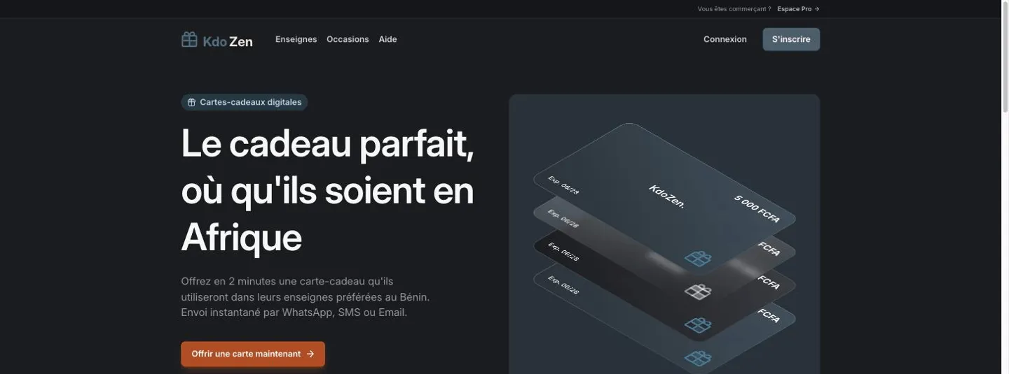 Aperçu de la plateforme KdoZen
